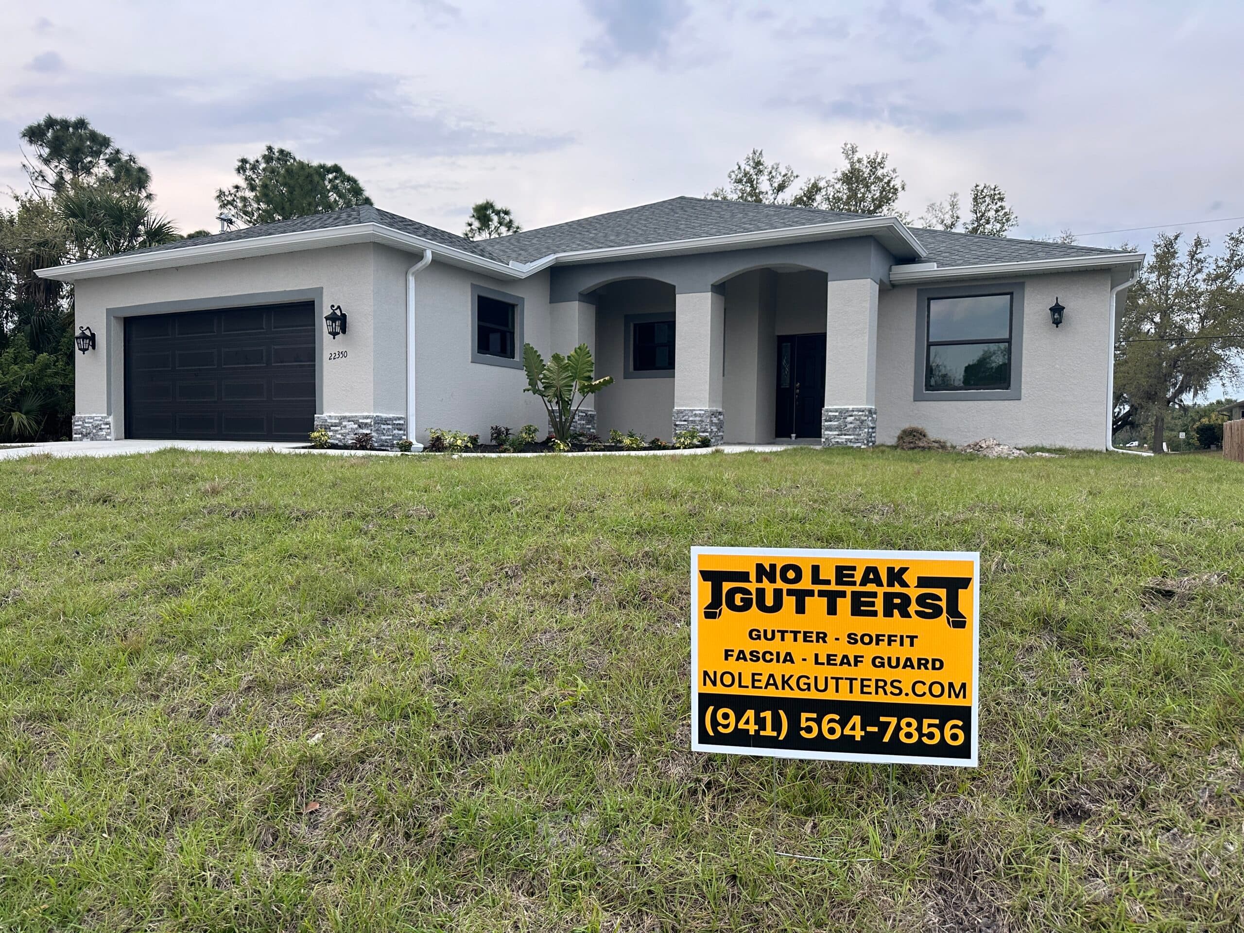 Leaf guard installation on residential home in Port Charlotte FL