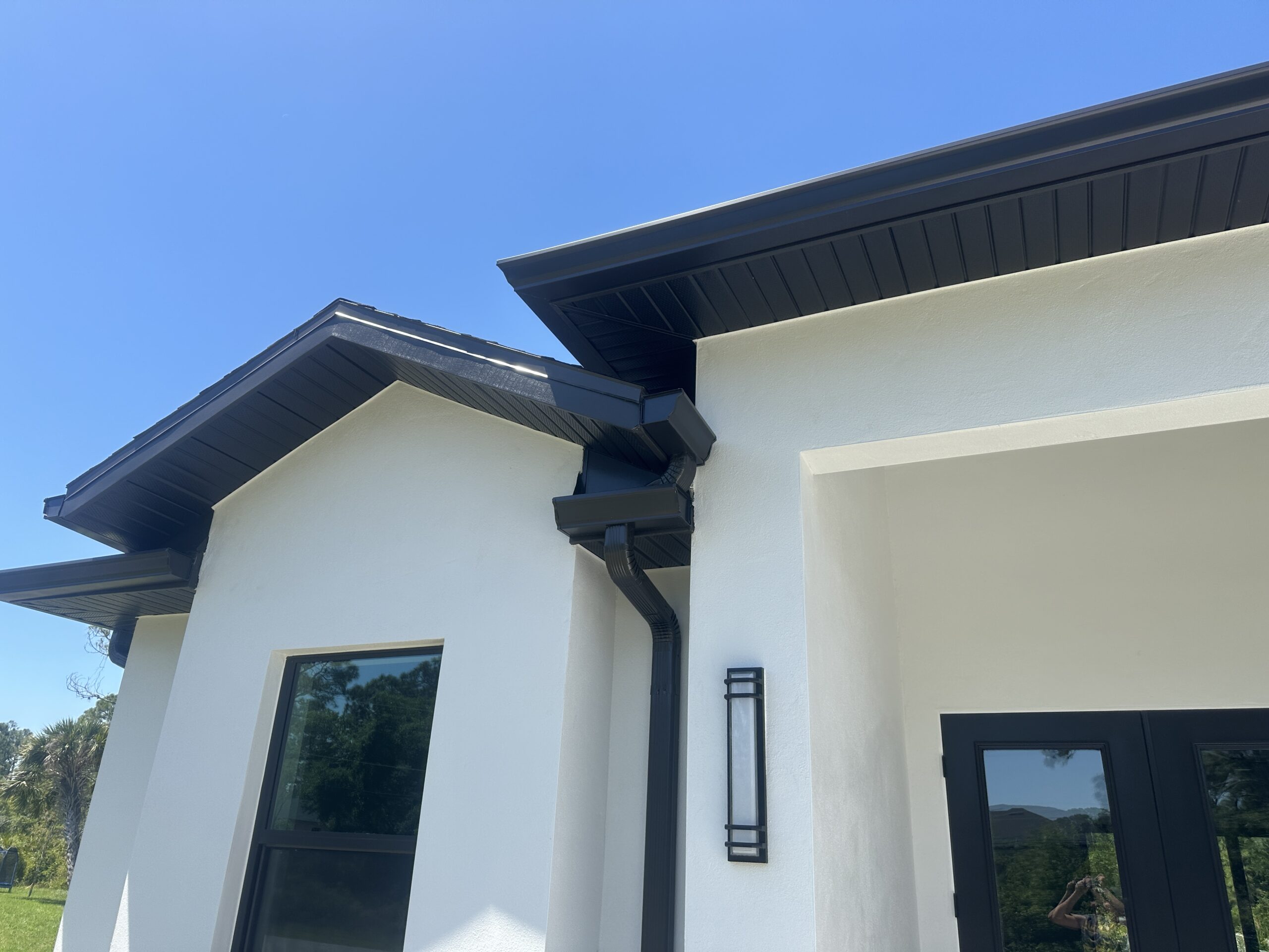 Large-scale gutter installation